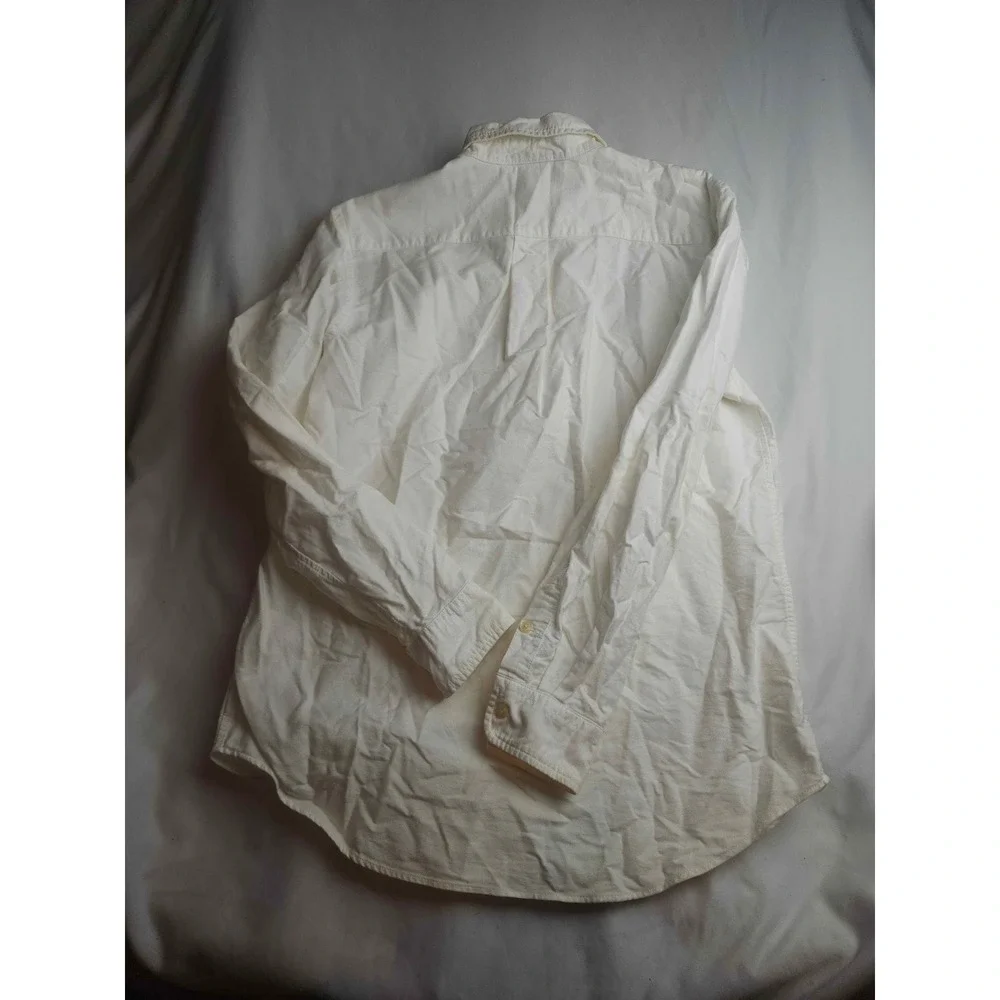 Ralph Lauren Boys White Cotton Oxford Button Down Shirt Size 20 Pony Logo